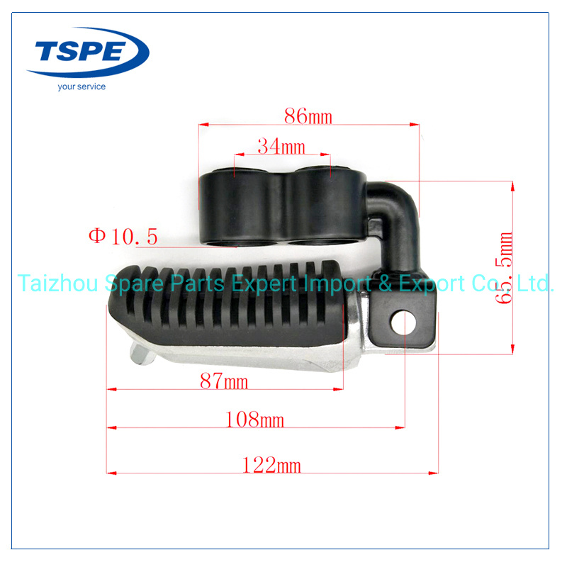 Piezas del cuerpo de la motocicleta Arsen II Reposapiés del pedal delantero