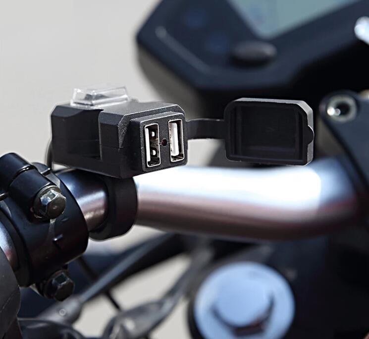 Enchufe dual impermeable del cargador de la motocicleta del USB para la motocicleta ATV de 12V