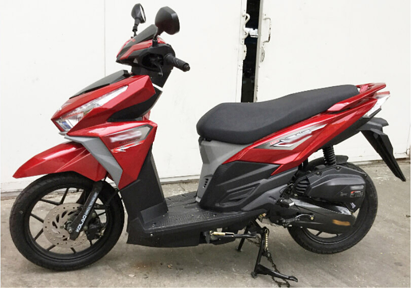 China Scooter Scooter de gas Rueda de 14 pulgadas 125 cc Haga clic en motocicleta CKD